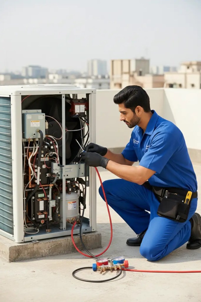 aircon service outdoor unit